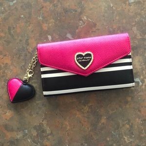 Pink, black & cream Betsey Johnson wallet